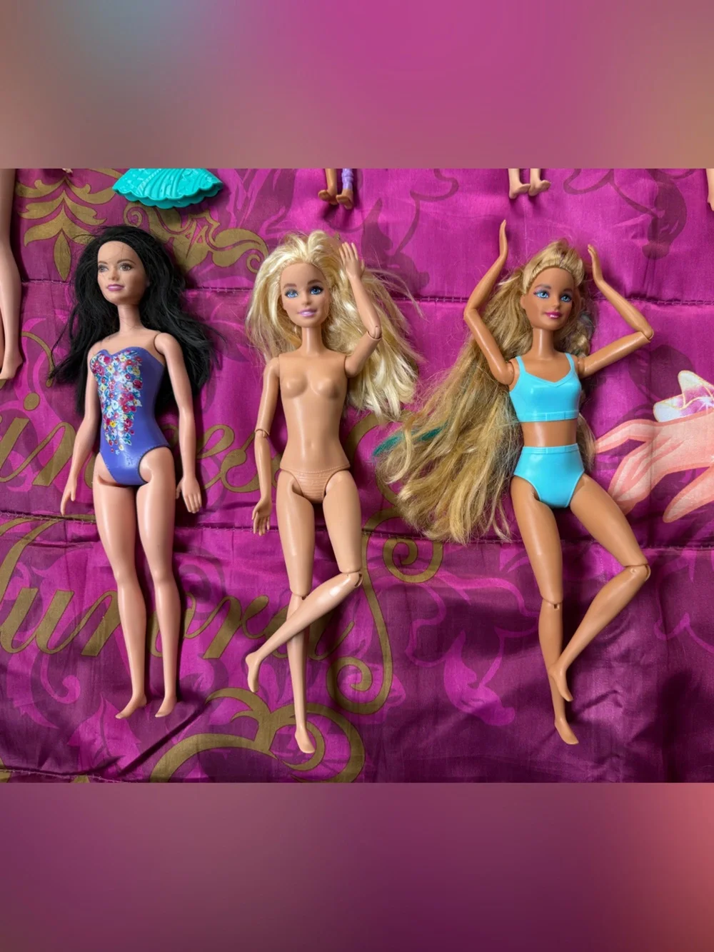 Mattel Barbie Lot of 12 DOLLS Doll Bundle made to move articulated yoga classic